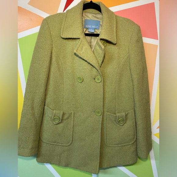 Nine West Wool Blend Pea Coat- women’s size 10 - Picture 2 of 11